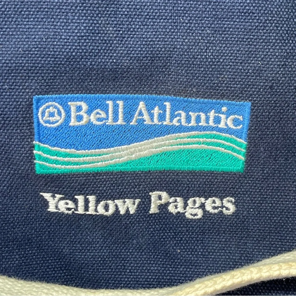 Vintage Bell Atlantic Yellow Pages Duffle Bag Equipment Blue Canvas Tote Phone